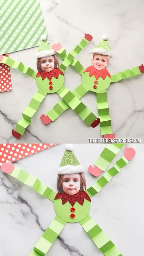 Elf Craft for Kids 🎄- cute paper elf craft kids can make for Christmas! Would also make an adorable Christmas bulletin board idea. Elf Craft For Kids, Paper Elf, Elf Craft, Elf Crafts, December Crafts, Christmas Bulletin, Preschool Christmas Crafts, Christmas Crafts For Kids To Make, Christmas Arts And Crafts