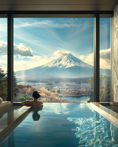 Treat Yourself to Fuji Spa, The Best Spa in Japan Honeymoon In Japan Aesthetic, Private Onsen Japan, Vision Board Famous, Japan Spa, Pink Camaro, Private Onsen, Japan Luxury, Japan Room, Japanese Luxury