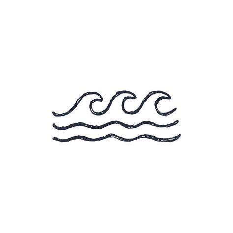 Making waves Minimalistic Drawings, Waves Symbol, Wave Drawing, Easy Waves, Dibujo Simple, Minimalist Drawing, Waves Tattoo, Small Drawings, Pola Sulam