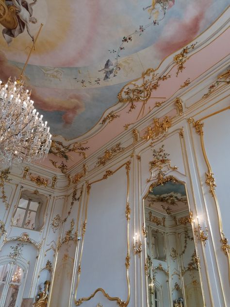 Picture was taken at Esterházy-kastély, Fertőd, Hungary. K-12 shooting location // Melanie Martinez // CryBaby // K-12 // places // aesthetic // princesscore // castle // pastel // pink // fancy // golden // Pink Regal Aesthetic, Pastel Castle Aesthetic, Victorian Pastel Aesthetic, Royal Fairy Aesthetic, Melanie Aesthetic Core, Light Royalcore Aesthetic, Pink Victorian Interior, Pastel Royal Aesthetic, Victorian Pink Aesthetic