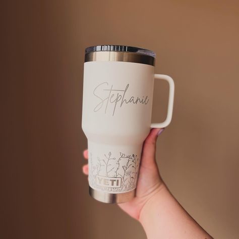 ✿ How fun is this? ❀ @flatvalleycustoms personalized the @yeti cup that I won from the @vitalitysherwood giveaway last summer! Thanks so much Tayna! Cup Engraving, Vaso Yeti, Kitchenware Ideas, Yeti Cup, Pink Gifts, Aesthetic Photos, Stanley Cup, Thanks So Much, I Win