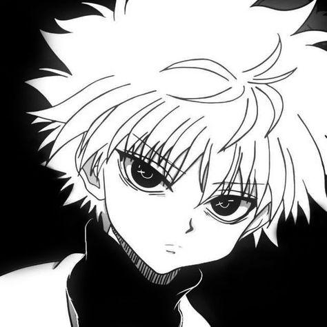 Hunterxhunter Killua, Twitter Header Pictures, Header Pictures, Hunter Anime, Anime Monochrome, Funny Profile Pictures, Anime Couples Drawings, Anime Sketch, Drawing Base