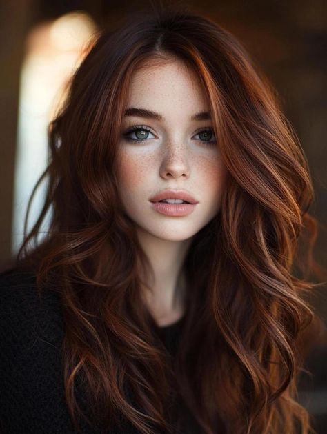 Fall Hair Colors for Brunettes: Top Trending Shades for Autumn Brown And Caramel Balayage, Fall Auburn Hair, Warm Red Hair, Fall Hair Colors For Brunettes, Best Fall Hair Colors, Fall Red Hair, Auburn Hair Balayage, Brown Auburn Hair, Dark Auburn Hair Color