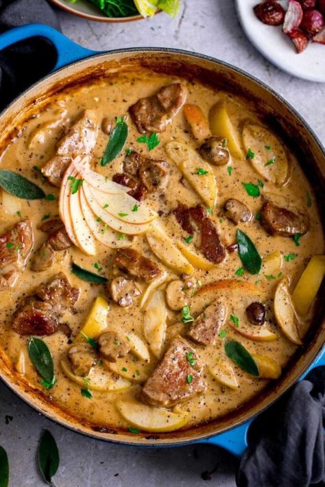 Mary Berry Pork And Apple Casserole Pork Shoulder Steak Recipes, Apple Casserole, Pork Shoulder Steak, Pork Casserole, Pork Shoulder Recipes, Apple Pork, Roasted Radishes, Slow Cooked Pork, Pork Steak