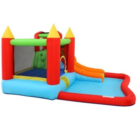 (eBay) Find many great new & used options and get the best deals for Inflatable Bounce House Slide Kids Jumper Castle Kids Bouncer w/Air Blower Happy at the best online prices at eBay! Free shipping for many products! Kids Bouncy Castle, Water Slide Bounce House, Inflatable Games, House Slide, Minecraft Kitchen Ideas, Bounce Houses, Outdoors Birthday Party, Bouncy House, Inflatable Bounce House