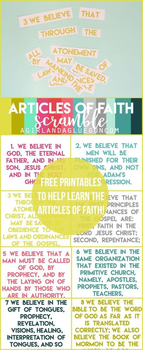 articles of faith scramble. free printables to help learn! Great for general conference! Article Of Faith Games Activity Days, Article Of Faith Cards Free Printables, Article Of Faith Games, Articles Of Faith Games, Activity Days Lds, 13 Articles Of Faith, Lds Activity Days, Primary Activity Days, Activity Days Ideas