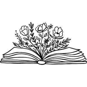 خريطة ذهنية, Idee Cricut, Book Flowers, Pola Sulam, Desenho Tattoo, Book Drawing, Flower Svg, Open Book, Vinyl Crafts