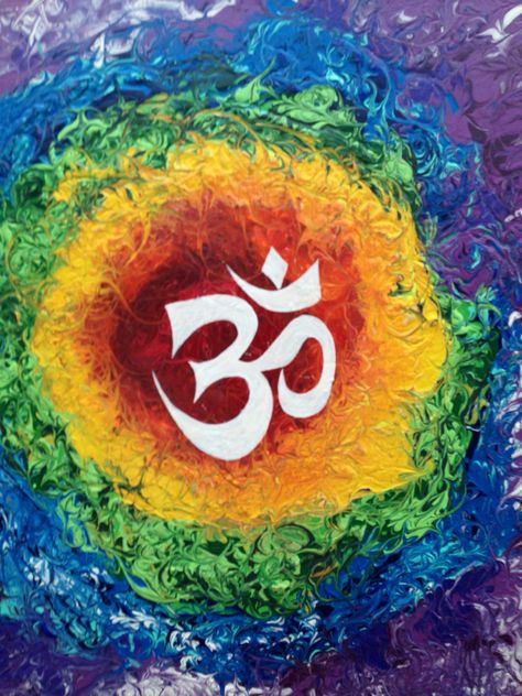 Om Painting Canvases, Om Painting Om Symbol, Om Wallpapers, Om Painting, God Drawings, Om Symbol Art, Yoga Painting, Feeling Loved Quotes, Om Sign