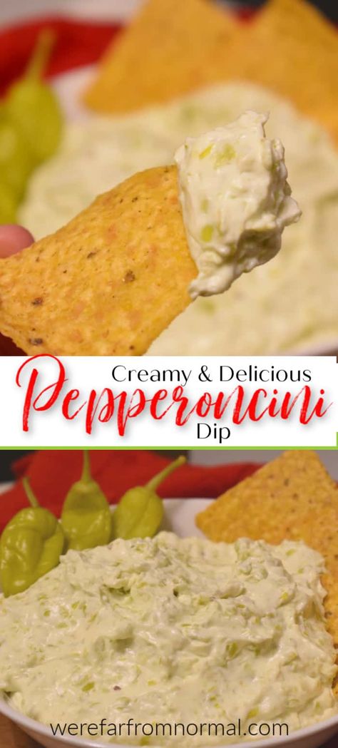 This creamy pepperoncini dip is delicious, super simple, and great for any party or get together! Pepperoncini Dip, Veggies Dip, Pepperoni Dip, Pepperocini Recipes, Dip Recipes Easy, Snack Dip, Buffalo Chicken Dip, Yummy Dips, Dip Recipes