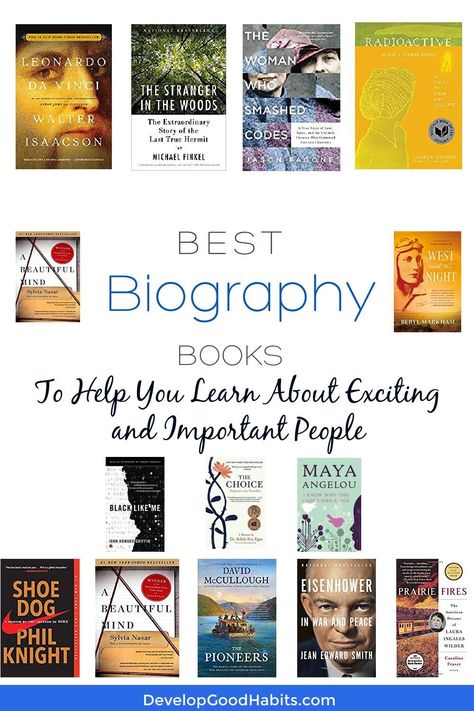 Biographies are a great way to learn about important and influential people, to help inspire your life. This post features some of the best biography books you can read to learn, grow and get inspired from reading #biographies #biography Autobiography Books To Read, Best Biography Books, Non Fiction Books Worth Reading Nonfiction, Best Biographies To Read, Best Autobiographies To Read, Autobiographies To Read, Historical Biographies, Non Fiction Books To Read, Biographies To Read