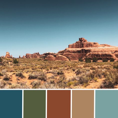 #colorpalettes #earthtones #color #desert #trendy #nature #inspiration Desert Colors Palette, Western Color Pallete, Desert Pallet Colors, Desert Office, Desert Color Pallete, Oasis Color Palette, Old West Color Palette, Desert Colour Palette, Desert Oasis Color Palette