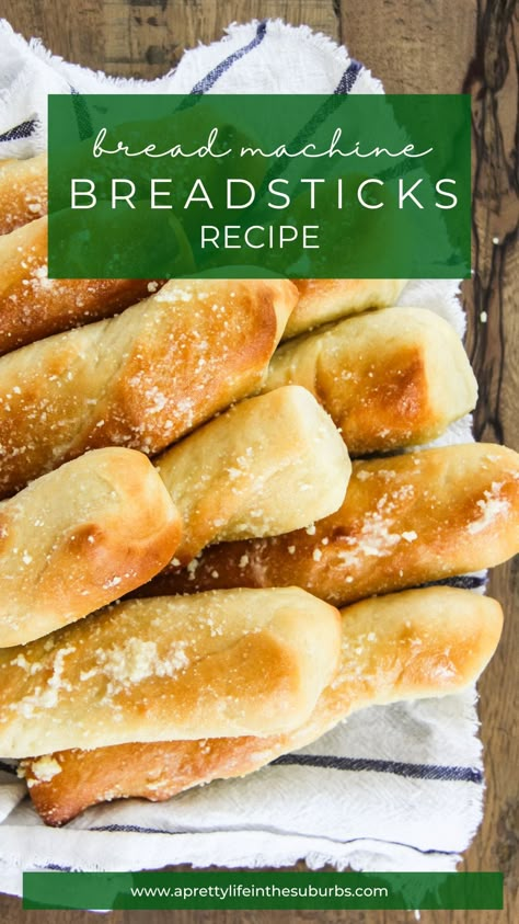 Bread Machine Breadsticks, Bread Machine Recipes Sweet, Cheese Bread Sticks, Homemade Breadsticks, Easy Bread Machine Recipes, Best Bread Machine, Bread Machines, Cheesy Breadsticks, Bread Machine Recipe