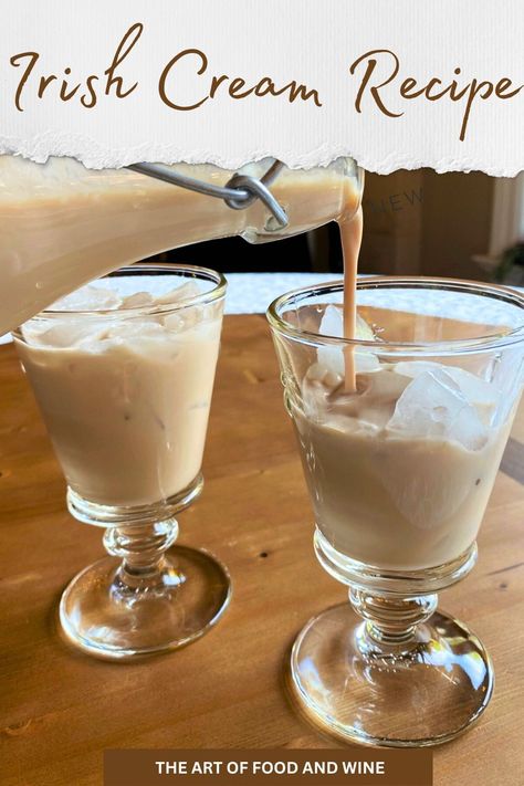 Irish cream is amazingly quick and easy recipe takes just 5-minutes and makes a delicious Homemade Irish Cream. Everyone will love it! Serve over ice or add it to your coffee for a fantastic cozy drink. #irishcream #homemadeirishcream #homemadebaileys #irishcreamdrinks #liqueur #homemadeliqueur #holidaydrinks #holidaycoffeedrinks #coffeedrinks #cocktails #afterdinnerdrinks Irish Cream Drinks, 15 Minute Recipes, Holiday Coffee Drinks, Irish Cream Recipe, Homemade Baileys, Homemade Irish Cream, Whiskey Cream, Enjoy With Friends, Homemade Liquor