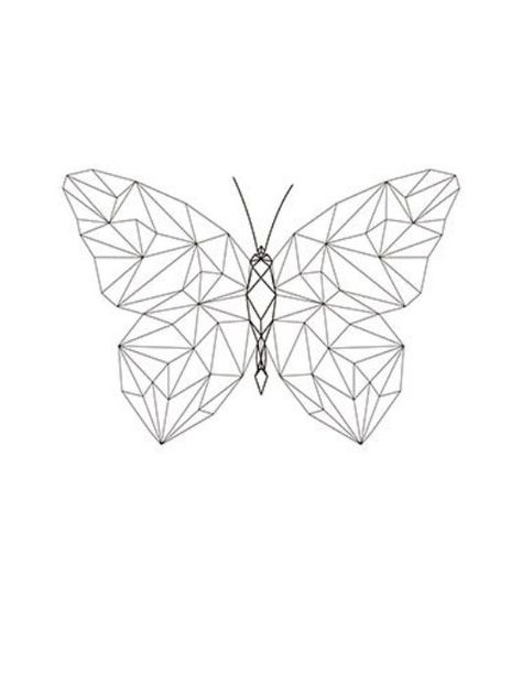 Geometric Butterfly, Butterfly Poster, Desenho Tattoo, Geometric Animals, Elegant Nails, Poster Poster, Geometric Lines, String Art, Butterfly Tattoo