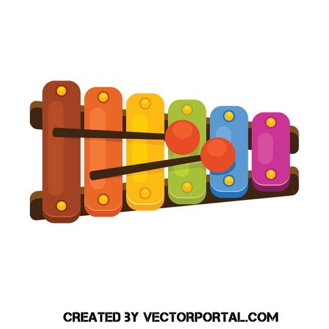 Xylophone Illustration, Xylophone Clipart, Guitar Cookies, Birthday Board Classroom, Music Theme Birthday, Colorful Room Decor, Percussion Instruments, Music Games, Kids' Book