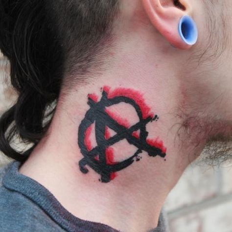 Symbols tattoos Anarchy Sign, Anarchist Tattoo, Anarchy Tattoo, Teardrop Tattoo, Symbols Tattoos, Punk Tattoos, Anarchy Symbol, Punk Tattoo, Sign Tattoo