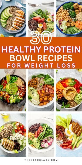 Here are 30 healthy power protein bowls for weight loss that you can add to your high-protein diet. Power Protein Bowl, High Protein Meal Bowls, High Protein Power Bowl, Low Calorie High Protein Bowls, High Protein Buddha Bowl, Healthy Bowls For Lunch, High Protein Bowl Recipes, Protein Bowls Recipes, High Protein Bowls Low Carb