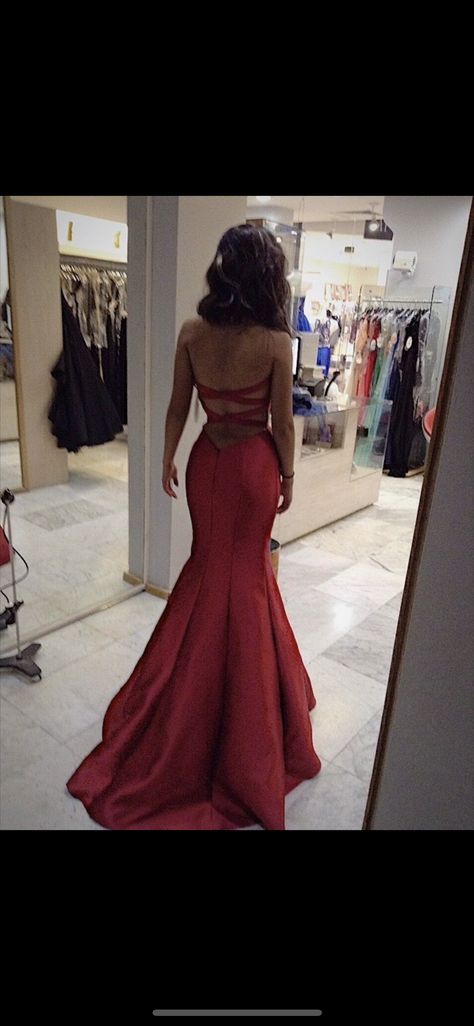 Prom Girl Dresses Red, Red Debs Dresses, Red Mermaid Dress, Trumpet Prom Dress, Red Mermaid Prom Dress, Prom Dress With Train, Matric Dance, Backless Evening Dress, Deb Dresses