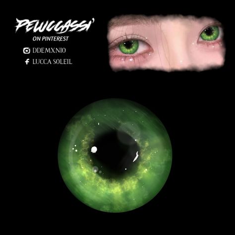 Anime Eyes Green, Green Lenses Eye, Eye Texture, Face Study, Super Powers Art, Brush Drawing, Green Lens, Overlays Picsart, Digital Art Beginner