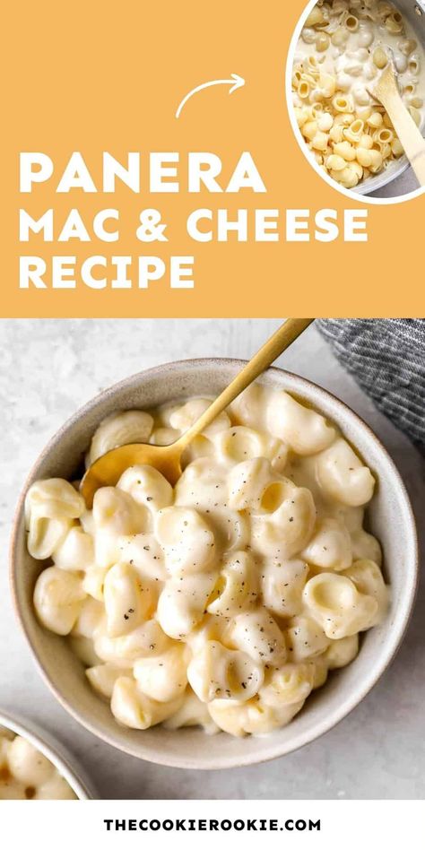 Macaroni And Cheese Copycat Recipes, Shells And White Cheddar Recipes, Copycat Panera Mac N Cheese, Panera White Cheddar Mac And Cheese, Mad And Cheese Recipes, Panera Mac N Cheese Recipe, Homemade Panera Mac And Cheese, Panera Copycat Mac And Cheese, Instant Pot Panera Mac And Cheese