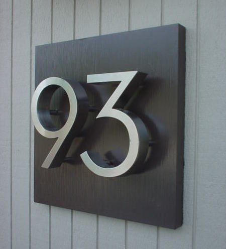 i'm usually bored with the normal house numbers but this is nice House Number Ideas, Front Door Numbers, Led House Numbers, House Number Plates, House Numbers Diy, Steel Front Door, Number Ideas, Eichler Homes, Led House