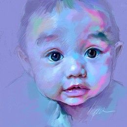 BAYANI E. DE LEON – Mastering the digital art medium Art Lips, Art Mediums, Soft Pastel Art, Pastel Portraits, Baby Painting, Art Medium, Portrait Sketches, Baby Art, Jolie Photo