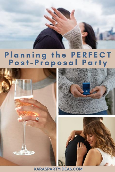 Proposal Party Food Ideas, He Popped The Question Engagement, Proposal Celebration Ideas, Proposal After Party Decorations, Proposal Party Ideas Surprise, After Engagement Party, Surprise Engagement Party After Proposal, Post Engagement Party, Post Proposal Party Ideas