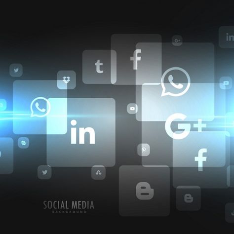 Dark background of social media icons Fr... | Free Vector #Freepik #freevector #background #technology #facebook #social-media Social Media Services Design, Dark Social Media Design, Social Media Background Design, Social Media Black And White, Social Media Wallpaper, Dark App Icons, App Icons Dark, Social Media Background, Social Media Icons Vector