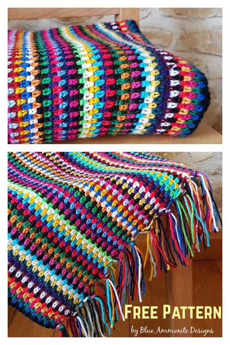 Lucky Dip Blanket Free Crochet Pattern Crochet Blanket Leftover Yarn, Scrap Yarn Crochet Blanket Pattern Free, Scrap Yarn Blanket, Crochet Mood Blanket, Scrap Yarn Projects, Crochet Quilt Pattern, Yarn Projects Crochet, Scrap Crochet, Zig Zag Crochet