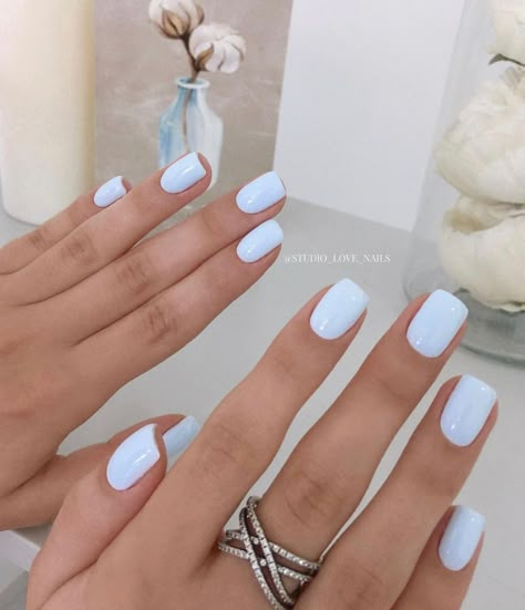 Acrylic Nails Almond Shape, Blue Gel Nails, Squoval Nails, Cute Simple Nails, Casual Nails, Manicure Y Pedicure, Fancy Nails, Pretty Acrylic Nails, Chic Nails