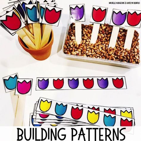 April Preschool, Spring Math Activities, Spring Theme Preschool, Spring Preschool Activities, Activities For Prek, Preschool Patterns, Spring Lessons, Preschool Garden, Spring Kindergarten