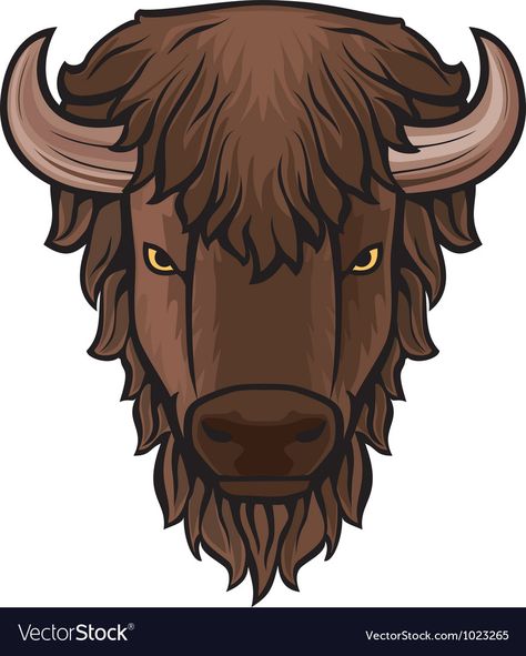 Traditional Bison Head Tattoo, Buffalo Head Drawing, Bison Illustration, Buffalo Drawing, Trestle Table Plans, Buffalo Cartoon, Head Drawings, Buffalo Painting, Buffalo City