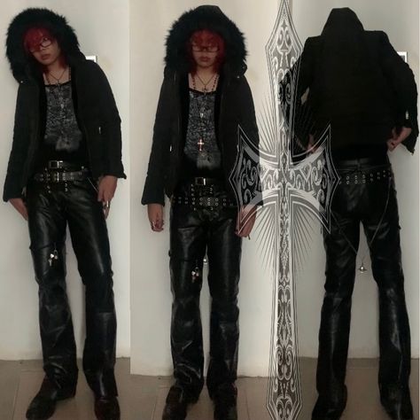 I made the pants btw . . . #vkei #ifsixwasnine #kmrii #miyavi #Igb #archivefashion #avantgarde #fyp #fashion #trending #deathnote #viviennewestwood Emo Male, Emo Male Fashion, Vkei Men, Goth Male, Subversive Fashion, Mihael Keehl, Life Reference, Alt Boy, Anatomy Studies