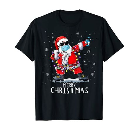 Christmas Pajamas Family, Wearing Mask, Christmas 2020, Christmas T Shirt, Funny Christmas, Santa Claus, Mask, T Shirts, Funny