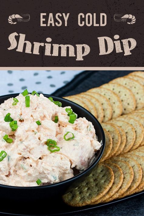 Easy Cold Shrimp Dip - A perfect appetizer or snack. Thick, creamy and full of shrimp flavor. It's quick, easy and definitely a crowd-pleaser! #appetizer #party #recipe #holiday Cold Shrimp Dip Recipe, Cold Shrimp, Cold Appetizers Easy, Shrimp Dip Recipes, Cold Dip, Cold Dip Recipes, Appetizer Party, Dip Easy, Shrimp Dip