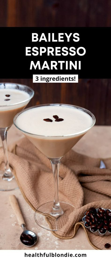 The best rich and creamy espresso martini recipe made with Baileys Irish Cream, vodka, and espresso. The perfect post-dinner cocktail! No Kahlua, simple syrup or rum is needed. Bailey’s Espresso Martini, Expressing Martini Recipe, Baileys Espresso Martini Recipe, Espresso Martini With Baileys, Expresso Martinis, Creamy Espresso Martini, Baileys Espresso, Baileys And Vodka, Baileys Recipes Drinks