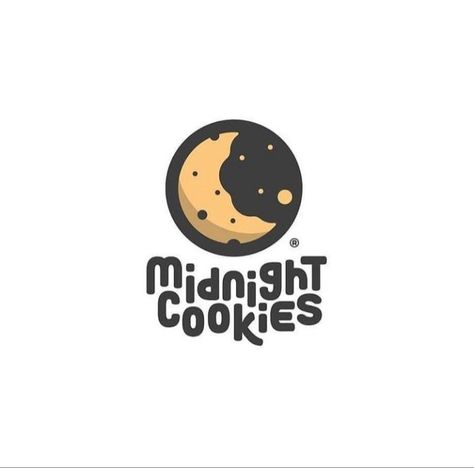 Cookie Shop Logo, Midnight Cookies, Cookies Logo, Dessert Logo, Cookies Branding, Cookie Shop, Trendy Logos, Shop Branding, Logo Branding Design