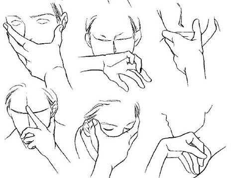 Hands On Face, Drawing Hands, Hand Drawing Reference, Hand Reference, Drawing Faces, Art Help, Drawing Refs, Foto Poses, Anatomy Drawing