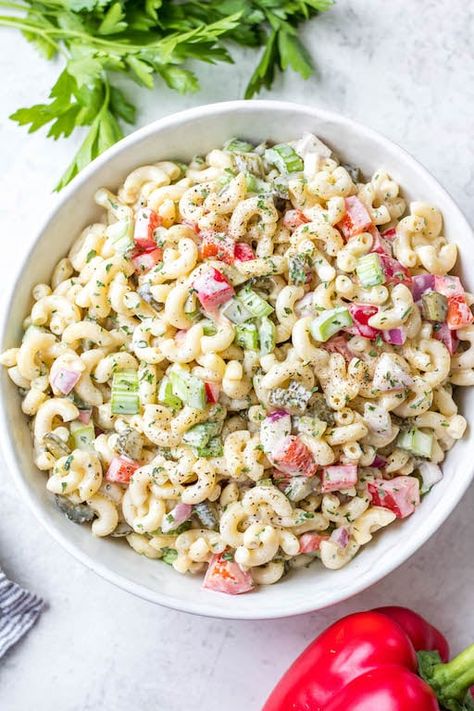 Macaroni Pasta Salad, Creamy Macaroni Salad, Easy Macaroni Salad, Easy Macaroni, Ditalini Pasta, Macaroni Salad Recipe, Gluten Free Noodles, Macaroni Pasta, Pasta Salad Recipe