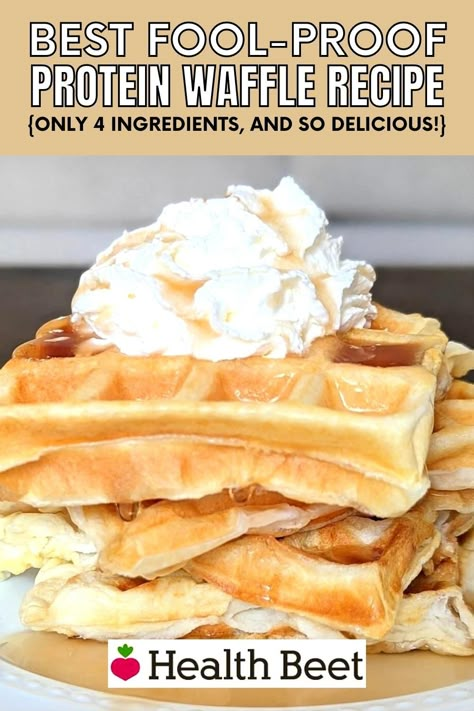 40 Grams Protein, High Protein Waffle Recipe, Protein Waffle Recipe, Devotion Protein, 40 Grams Of Protein, Anabolic Recipes, Homemade Protein Powder, Protein Powder Pancakes, Healthy High Protein Breakfast