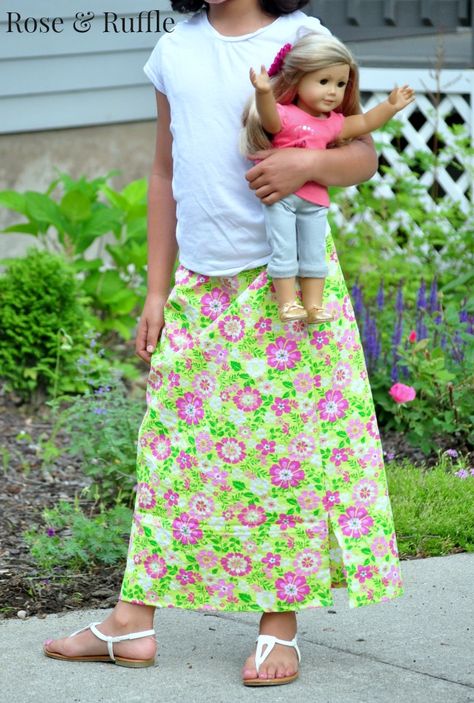 Rose & Ruffle: Current Handmade Clothing Loves Girls Maxi Skirt, Sewing Christmas, Good Thursday, Sewing Kids Clothes, Full Length Skirt, Sewing Patterns Girls, Handmade Clothing, New Clothes, Maxi Skirts