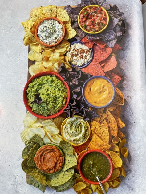 Dips Board, Dip Board, Charcuterie Party, Chips Dip, Unusual Furniture, Charcuterie Inspiration, Night Food, Snack Board, Party Food Platters