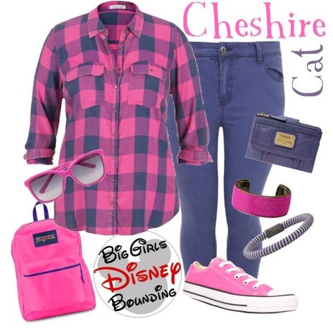 Disney Bounding Cheshire Cat, Disney Bound Plus Size, Disney Bound Outfits Plus Size, Plus Size Disney Bounding, Disney Fashion Outfits, Cheshire Cat Disney, Disney Bounding Ideas, Disney Character Outfits, Disneybound Ideas