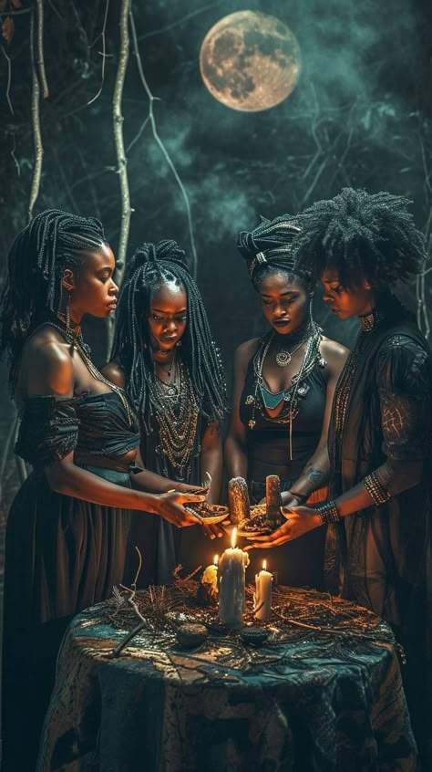 Black Witches, Orishas Yoruba, Afro Goth, Oh My Goddess, African Spirituality, Black Goddess, Afrocentric Art, Afro Punk, Black Art Pictures