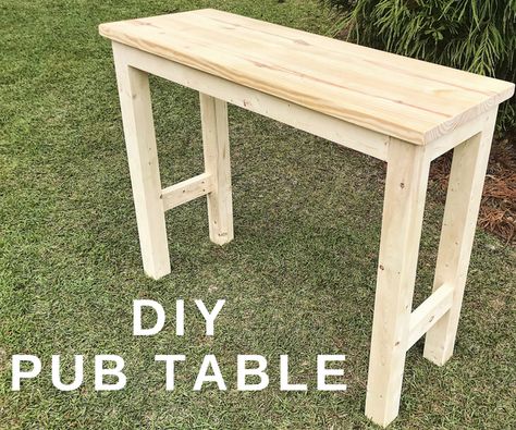 Diy Pub Table Ideas, Diy Pub Table, Diy Bar Table, Bar Table Diy, Pallet Bar, Pub Set, Table Bistrot, Pub Table Sets, Patio Bar Set