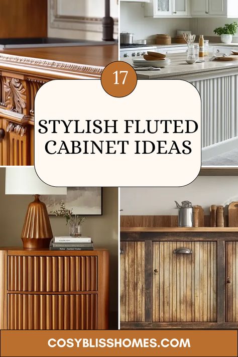 Discover 17 fabulous fluted cabinet ideas that will sprinkle some style into your home! These trendy cabinets can fit seamlessly in the kitchen, living room, or even the bedroom. Picture a stunning kitchen island that catches the eye or a rustic farmhouse nightstand with fluted charm. Whether you prefer traditional elegance or modern aesthetics, these inspiring fluted cabinet designs will transform your space. Get ready to revamp your interiors with chic cabinet inspirations. Your home deserves a stylish refresh plunge with these creative solutions! Trendy Cabinets, Fluted Cabinets, Fluted Cabinet, Apartment Ideas Living Room, Cabinet Inspiration, Farmhouse Nightstand, Cabinet Designs, Camper Decor, Cabinet Ideas