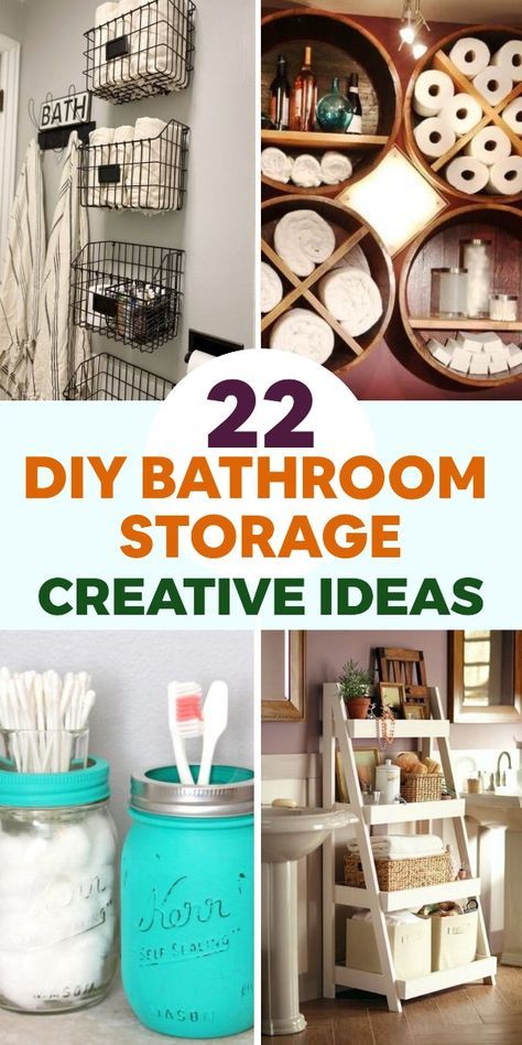 Bathroom Towel Storage Ideas, Bathroom Shower Storage, Closet Organizer Ideas, Feng Shui Interior Design, Old Mason Jars, Feng Shui Interior, Diy Bathroom Storage Ideas, Small Bathroom Ideas Storage, Bathroom Clutter