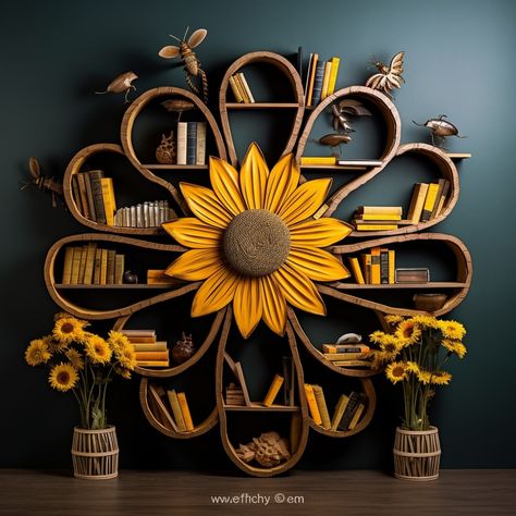 I Love Sunflowers Sunflower Room, Sunflower House, Sunflower Home Decor, Adobe Home, Fantasy Furniture, Packing Ideas, Sunflower Decor, Sunflower Art, Apartment Decor Inspiration