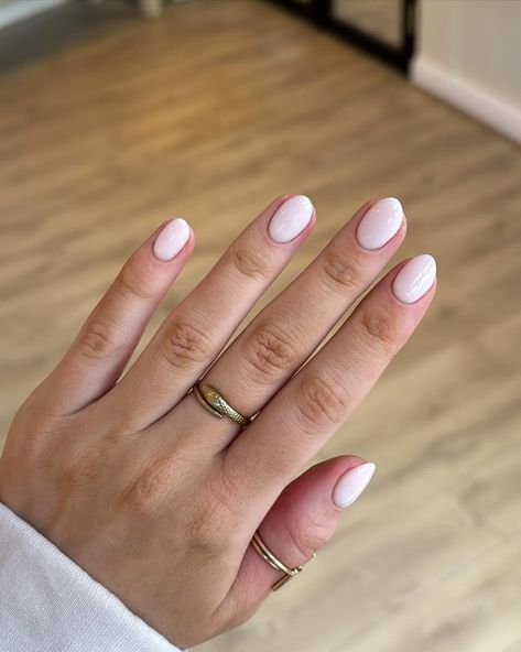 Basic Nail Ideas, Oval Nail Ideas, Basic Nail, Short Oval Nails, Oval Nail, Oval Nails Designs, Nails Birthday, Milky Nails, Simple Gel Nails