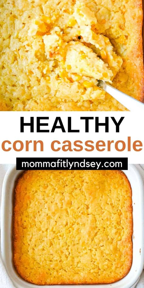 Healthy Corn Pudding, Healthy Cornbread Casserole, Small Batch Corn Casserole, Healthy Corn Pudding Recipe, Paleo Corn Casserole, Corn Casserole No Sour Cream, Healthy Corn Casserole Recipe, Fresh Corn Casserole Recipe, Frozen Corn Recipes Side Dishes